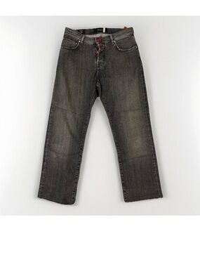 Kiton Napoli Dark Grey Washed Men’s Jeans 32